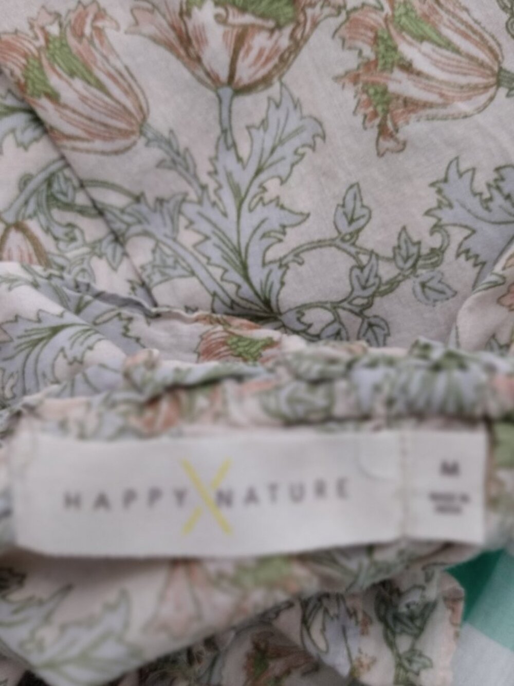 Happy Nature One Shoulder Floral Ruffle Top Women’s Medium Cottagecore Boho - Picture 7 of 8
